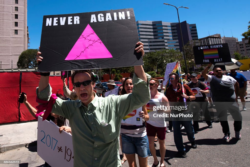 Los Angeles Protest Against Gay Persecution in Chechnya