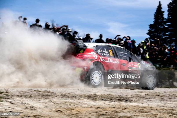 Craig Breen and Scott Martin in Citroen C3 WRC of Citroen Total Aby Dhabi WRT in action during the SS10 Vieira do Minho of WRC Vodafone Rally de...