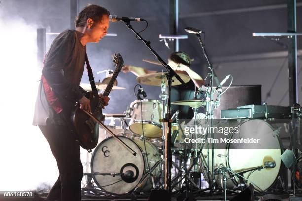 Jonsi Birgisson and Orri Pall Dyrason of Sigur Ros performs during the 2017 Hangout Music Festival on May 20, 2017 in Gulf Shores, Alabama.
