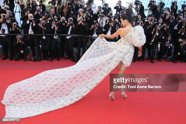 Kendall Jenner attends the "120 Battements Par Minutes " screening during the 70th annual Cannes Film Festival at Palais des Festivals on May 20,...