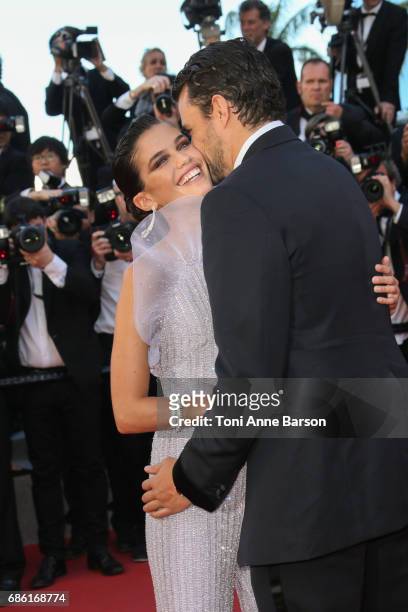 Oliver Ripley and Sara Sampaio attends the "120 Battements Par Minutes " screening during the 70th annual Cannes Film Festival at Palais des...