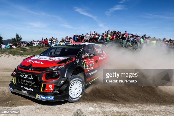 Kris Meeke and Paul Nagle in Citroen C3 WRC of Citroen Total Aby Dhabi WRT in action during the SS10 Vieira do Minho of WRC Vodafone Rally de...