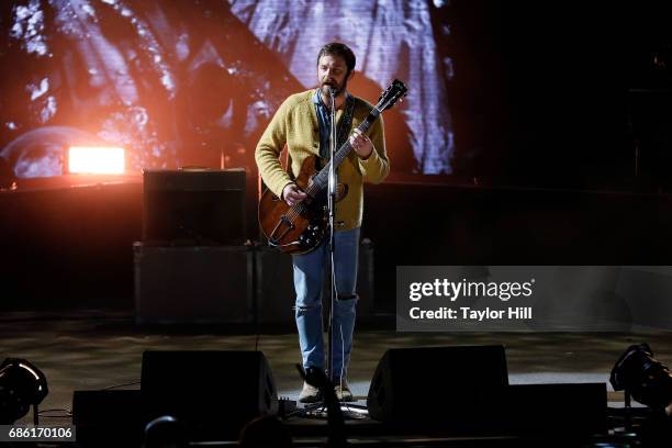 Caleb Followill of Kings of Leon performs at PNC Bank Arts Center on May 20, 2017 in Holmdel, New Jersey.