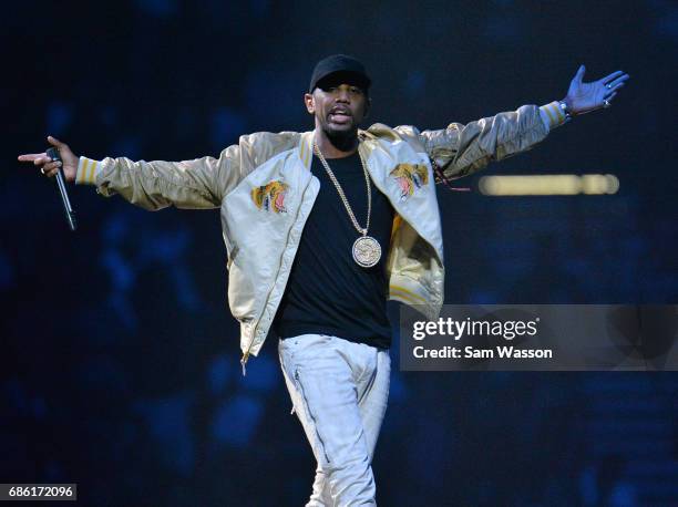 Recording artist Fabolous performs during a stop of Chris Brown's The Party Tour at MGM Grand Garden Arena on May 20, 2017 in Las Vegas, Nevada.