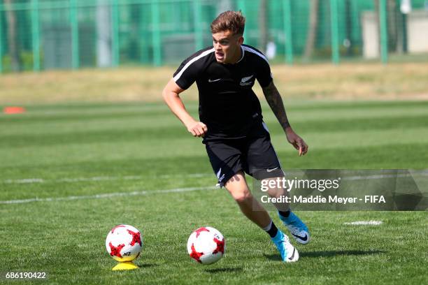 Myer Bevan in action during a New Zealand training session at Cheonan Football Centre on May 21, 2017 in Cheonan, South Korea.