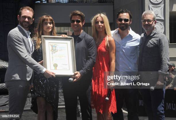 Actors Sofia Boutella, Tom Cruise, Jake Johnson, Annabelle Wallis and director Alex Kurtzman attend the Universal Celebration of "The Mummy Day" With...