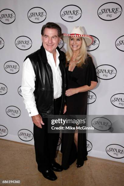 Steve and Candace Garvey pose for a photo before the 64th Annual Boomtown 2017 Gala "Let's Dance" at The Beverly Hilton Hotel on May 20, 2017 in...