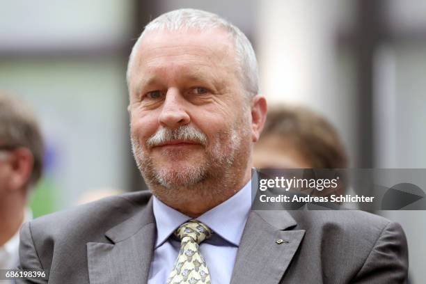 Udo Genetsch during the awarding ceremony of Hermann-Neuberger-Award on May 19, 2017 in Saarbruecken, Germany.