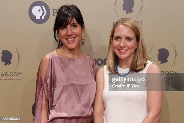 Daphne Matziaraki and Lindsay Crouse attend The 76th Annual Peabody Awards Ceremony at Cipriani, Wall Street on May 20, 2017 in New York City.