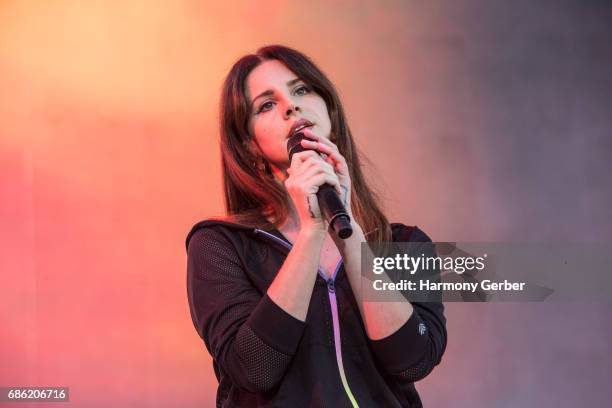 Musician Lana Del Rey performs at the KROQ Weenie Roast 2017 at StubHub Center on May 20, 2017 in Carson, California.