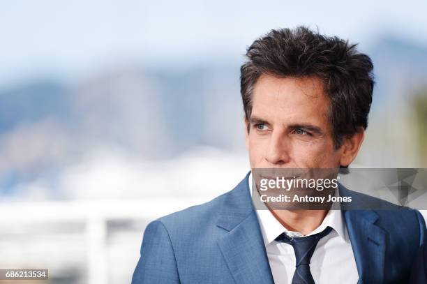 Actor Ben Stiller attends "The Meyerowitz Stories" photocall during the 70th annual Cannes Film Festival at Palais des Festivals on May 21, 2017 in...