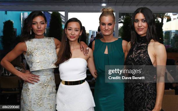 Nicole Sheridan, Joanna Natasegara, Alexandria Jackson and Julia Jones attend The Weinstein Company pre-reception of "Wind River" in association with...