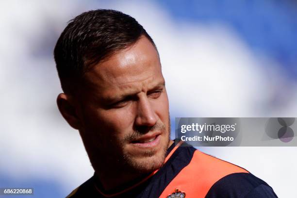 Javid Castellano midfielder of Union Deportiva Las Palmas during the La Liga Santander match between Deportivo de La Coruña and Union Deportiva Las...