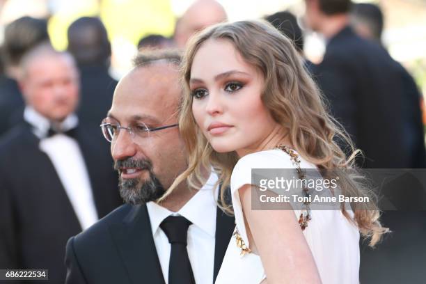 Lily-Rose Depp attends the "Ismael's Ghosts " screening and Opening Gala during the 70th annual Cannes Film Festival at Palais des Festivals on May...