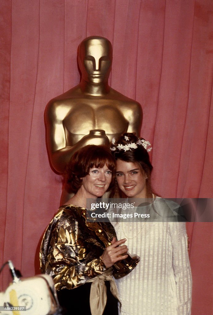 Maggie Smith and Brooke Shields attend the 51st Academy Awards...