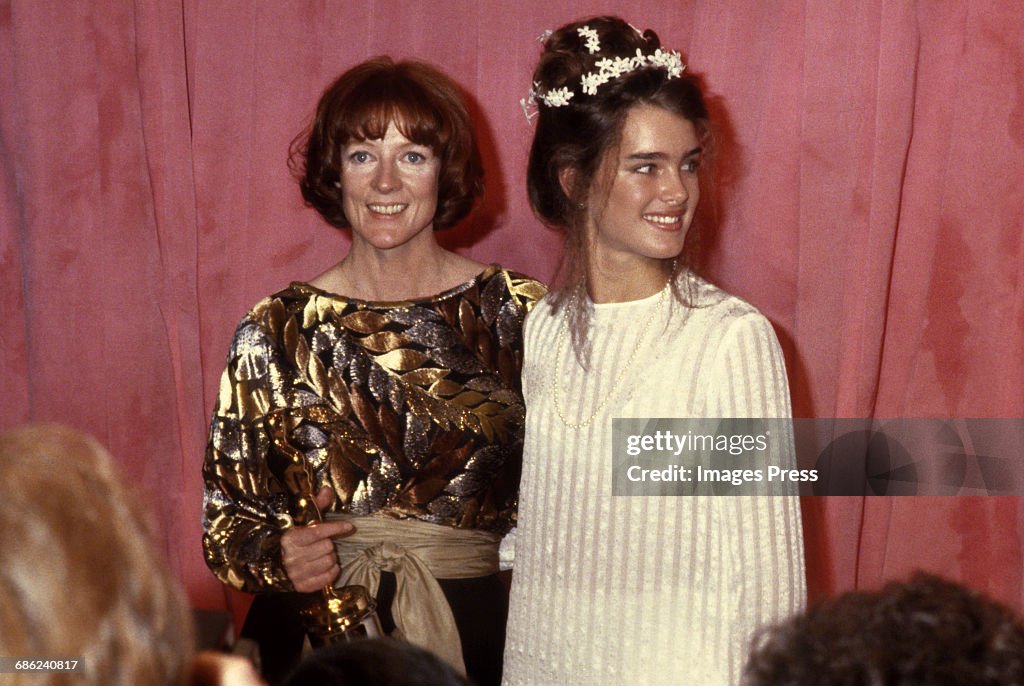 Maggie Smith and Brooke Shields attend the 51st Academy Awards...