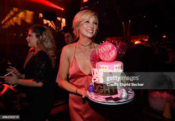 Actress Candice King celebrates her birthday at the Light Nightclub at the Mandalay Bay Resort and Casino on May 21, 2017 in Las Vegas, Nevada.