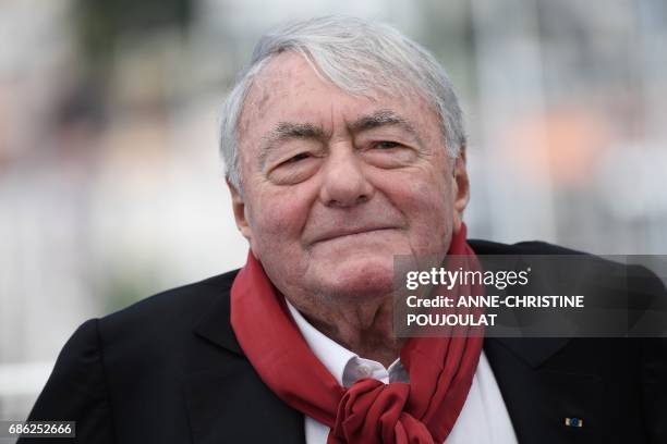 French director Claude Lanzmann poses on May 21, 2017 during a photocall for the film 'Napalm' at the 70th edition of the Cannes Film Festival in...