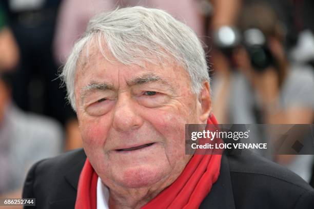 French director Claude Lanzmann poses on May 21, 2017 during a photocall for the film 'Napalm' at the 70th edition of the Cannes Film Festival in...