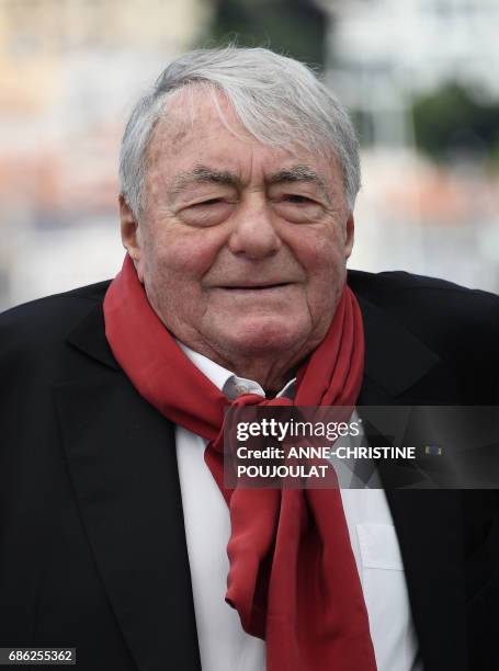 French director Claude Lanzmann poses on May 21, 2017 during a photocall for the film 'Napalm' at the 70th edition of the Cannes Film Festival in...