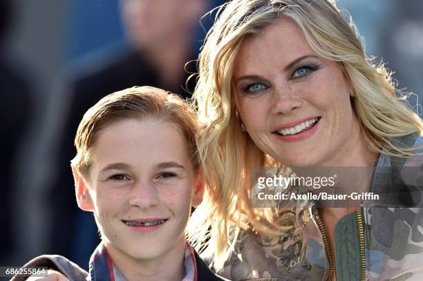 Actress Alison Sweeney and son Benjamin Sanov arrive at the premiere of Disney's 'Pirates of the Caribbean: Dead Men Tell No Tales' at Dolby Theatre...