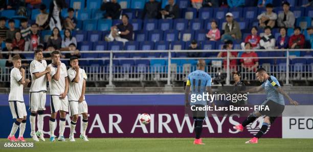 Rodrigo Amaral of Uruguay scores his teams first goal during the FIFA U-20 World Cup Korea Republic 2017 group D match between Italy and Uruguay at...