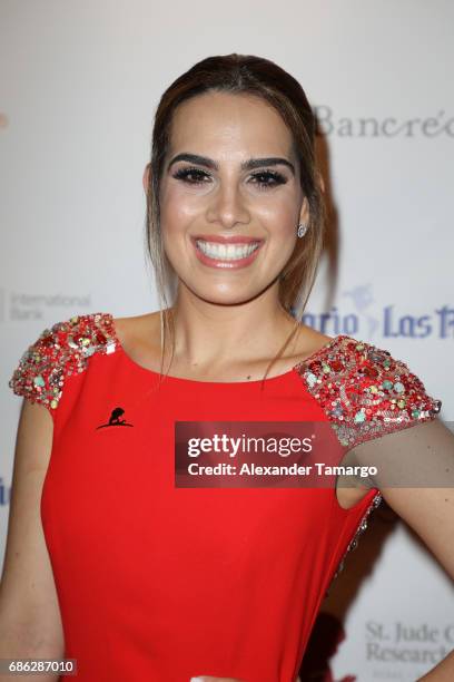 Andrea Chediak is seen arriving at St Jude Gala on May 20, 2017 in Miami, Florida.