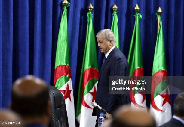 Prime Minister Abdelmalek Sellal attends graduation ceremony for 40 students of the National School of Administration in Algiers, Algeria on 20 May,...