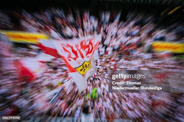 General view during the Second Bundesliga match between VfB Stuttgart and FC Wuerzburger Kickers at Mercedes-Benz Arena on May 21, 2017 in Stuttgart,...