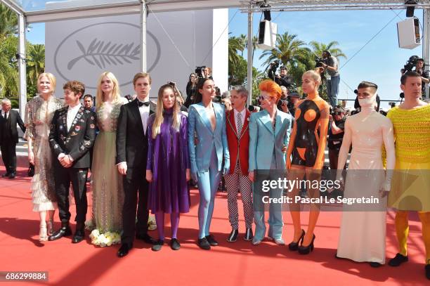 Actresses Nicole Kidman, Elle Fanning, actors Alex Sharp, AJ Lewis, director John Cameron Mitchell and the cast of the movie attend the "How To Talk...