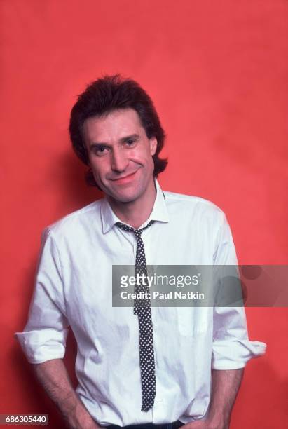 Ray Davies of the Kinks during a cover shoot for Creem Magazine at the Holiday Inn City Center in Chicago, Illinois, September 17, 1981.
