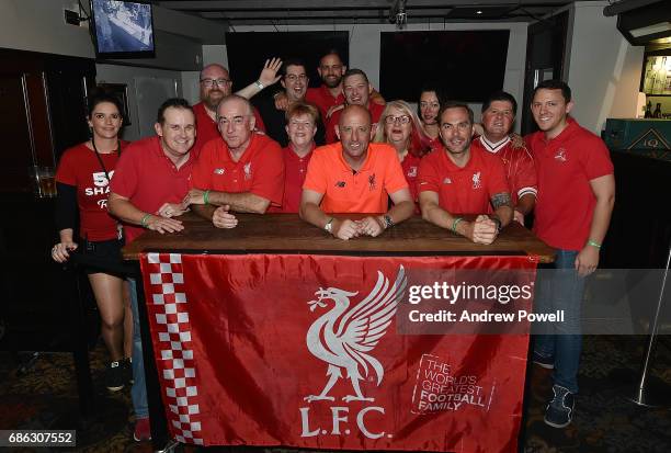 Gary McAllister, Jason McAteer and Craig Johnston legends of Liverpool during a viewing party of the Premier League match between Liveprool and...