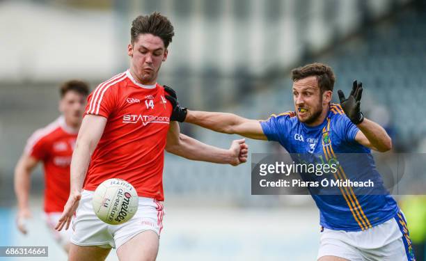 Dublin , Ireland - 21 May 2017; Eoin O'Connor of Louth in action against Stephen Kelly of Wicklow during the Leinster GAA Football Senior...