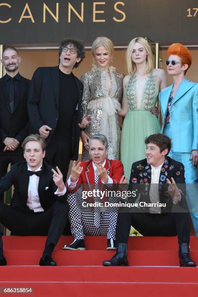 Abraham Lewis, director John Cameron Mitchell, Alex Sharp writer Neil Gaiman, actresses Nicole Kidman, Elle Fanning and costume designer Sandy Powell...