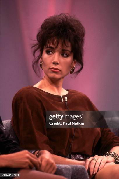 Actress Stephanie Kramer on the Oprah Winfrey Show in Chicago, Illinois, October 12, 1987.