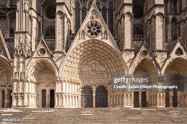bourges cathedral in france. - bourges stock-fotos und bilder