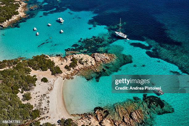 sardinia coastline, italy - sardegna foto e immagini stock