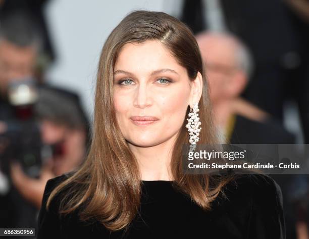 Actress Laetitia Casta attends "The Meyerowitz Stories" premiere during the 70th annual Cannes Film Festival at Palais des Festivals on May 21, 2017...