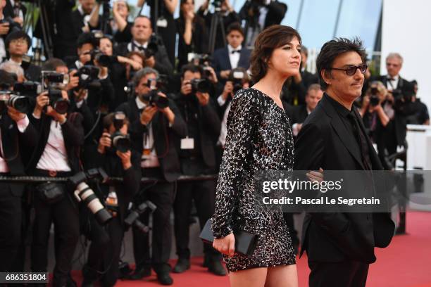 Actress Charlotte Gainsbourg and actor Yvan Attal attend the "The Meyerowitz Stories" screening during the 70th annual Cannes Film Festival at Palais...