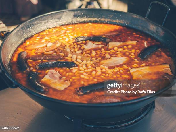 asturian fabada - oviedo stock pictures, royalty-free photos & images