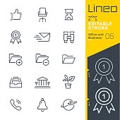 Lineo Editable Stroke - Office and Business outline icons