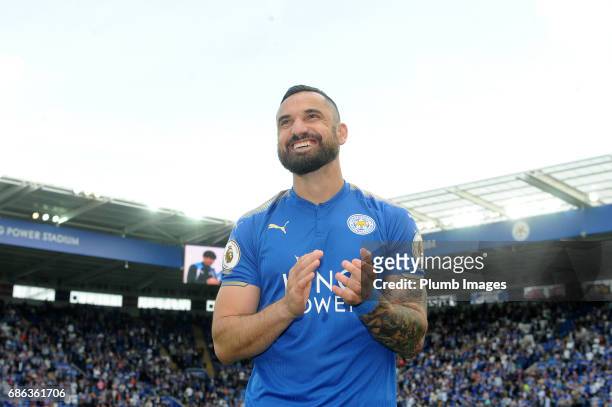 Marcin Wasilewski of Leicester City after the Premier League match between Leicester City and Bournemouth at King Power Stadium on May 21 , 2017 in...