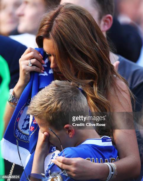 Toni Terry and Georgie John Terry look emotional after the Premier League match between Chelsea and Sunderland at Stamford Bridge on May 21, 2017 in...