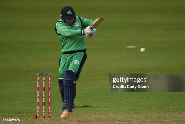 Dublin , Ireland - 21 May 2017; Gary Wilson of Ireland during the One Day International match between Ireland and New Zealand at Malahide Cricket...