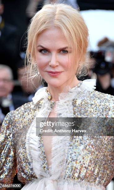 Nicole Kidman departs after the "How To Talk To Girls At Parties" screening during the 70th annual Cannes Film Festival at Palais des Festivals on...