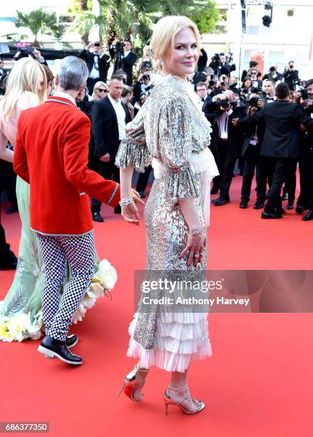 Nicole Kidman departs after the "How To Talk To Girls At Parties" screening during the 70th annual Cannes Film Festival at Palais des Festivals on...