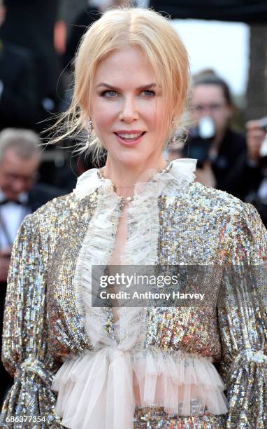Nicole Kidman departs after the "How To Talk To Girls At Parties" screening during the 70th annual Cannes Film Festival at Palais des Festivals on...