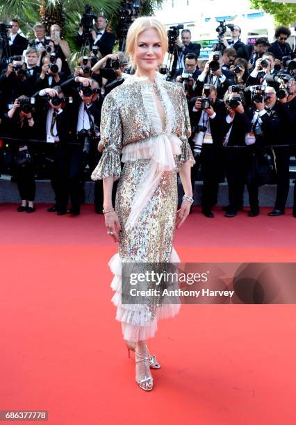 Nicole Kidman departs after the "How To Talk To Girls At Parties" screening during the 70th annual Cannes Film Festival at Palais des Festivals on...