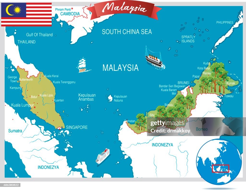 Mapa de Malasia