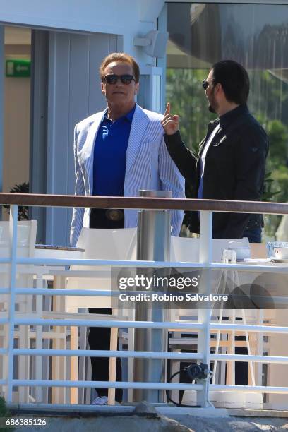 Arnold Schwarzenegger is spotted during the 70th annual Cannes Film Festival at on May 21, 2017 in Cannes, France.